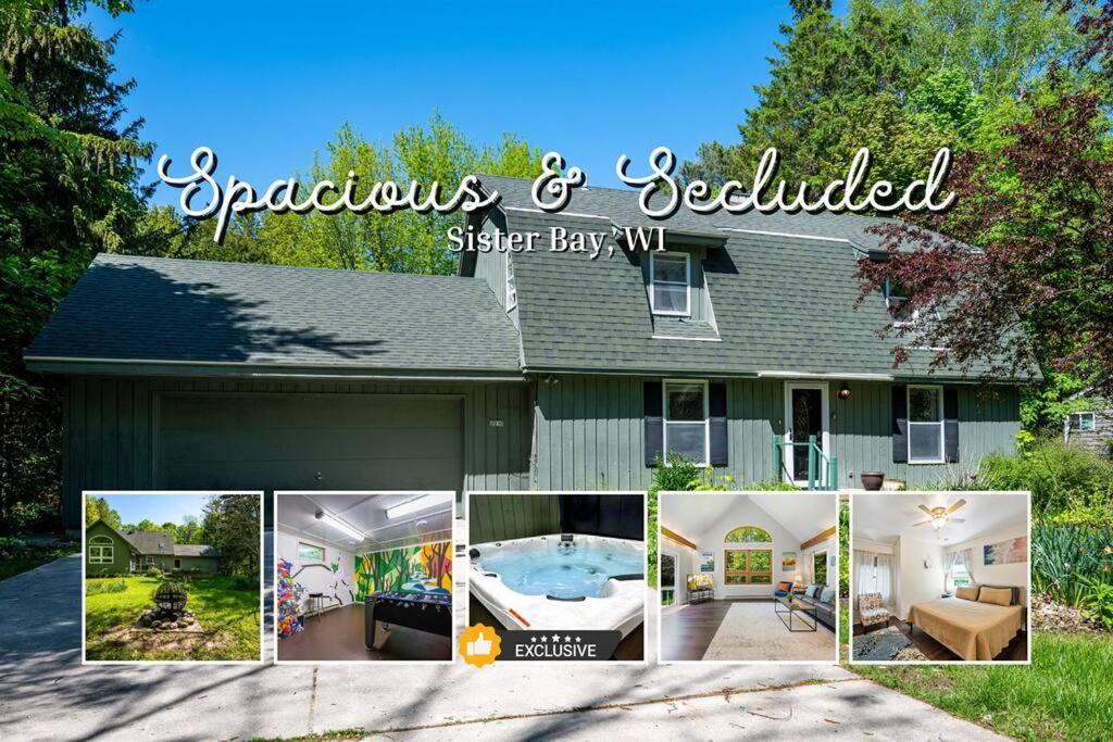 Spacious & Secluded - HOT TUB! Close to Sister Bay, Fire Pit, Dogs Welcome!